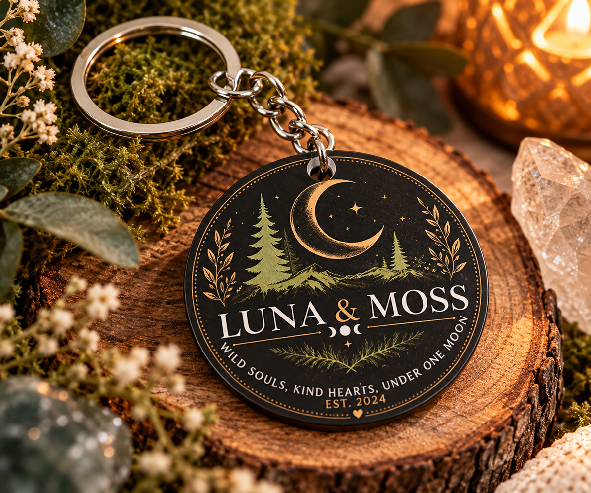 Luna & Moss Keychain
